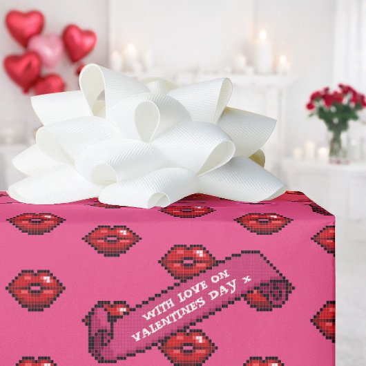 Leuke rode lippen met liefde op Valentijnsdag Cadeaupapier