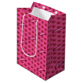 Leuke rode lippen met liefde op Valentijnsdag-patr Medium Cadeauzakje (Voorkant Gekanteld)
