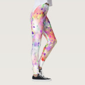Leuke rode, Oranje, Paarse & groene verfspetter Leggings (Rechts)