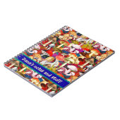 Leuke rode paddenstoel schimmels tuin patroon notitieboek (Linkerzijde)