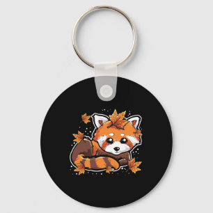 Leuke rode panda anima herfst bladeren herfst seiz sleutelhanger