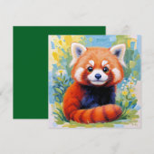 Leuke Rode Panda kaart. (Voorkant / Achterkant)