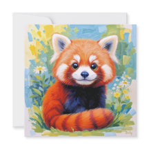 Leuke Rode Panda kaart.