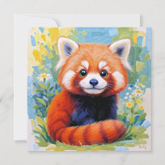 Leuke Rode Panda kaart.