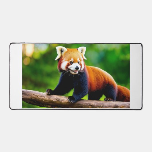 Leuke rode panda print bureaumat (Voorkant)