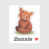 Leuke rode panda schilderij Sticker (Vel)