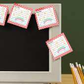 Leuke rode polka stippen, schattige sterren & rege post-it® notes