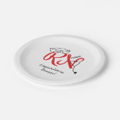 Leuke rode RN afstudeerfeest decor Papieren Bordje (Gekanteld)