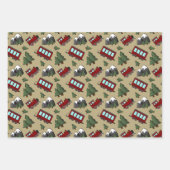 Leuke rode trein inpakpapier vel (Voorkant)