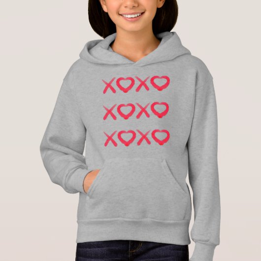 Leuke rode versleten XOXO liefdeskusjes (Voorkant)
