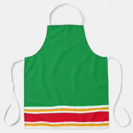 Leuke rode witte gele racestrepen op Kelly Green Schort