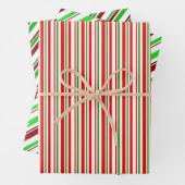 Leuke rode, witte, groene kerstthema patronen inpakpapier vel (In situ)