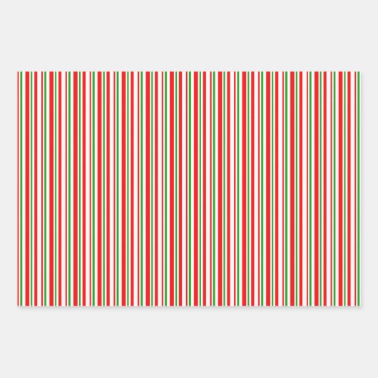 Leuke rode, witte, groene kerstthema patronen inpakpapier vel (Voorkant)