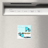 Leuke Roller Schaats Blauw Clean Dirty Vaatwasser Magneet (Insitu (Vaatwasser))