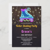 Leuke Roller Schaats Verjaardagsfeestje Kaart (Voorkant)