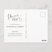 Leuke romantische doodle Foto Save The Date Briefkaart (Achterkant)