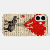 Leuke romantische olifant liefde hart gepersonalis Case-Mate iPhone case (Achterkant (horizontaal))