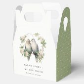 Leuke romantische Tortelduifjes Botanische krans b Bedankdoosjes (Geopend)