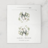 Leuke romantische Tortelduifjes Botanische krans b Plaatskaartje (Buitenkant ongevouwen)