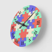 Leuke Romeinse cijfers, kleurrijke puzzel puzzelst Ronde Klok (Hoek)
