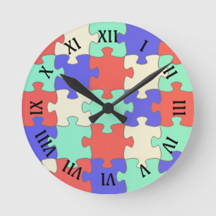 Leuke Romeinse cijfers, kleurrijke puzzel puzzelst Ronde Klok
