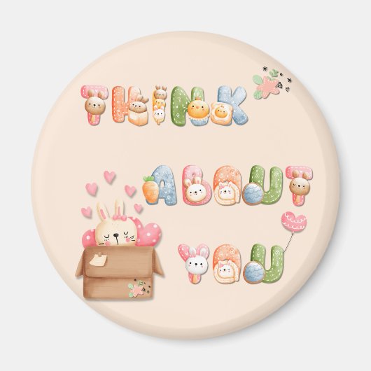 Leuke ronde magneet | Denk aan jou (Voorkant)