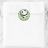 Leuke ronde panda ronde sticker (Tas)