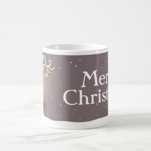 Leuke roodneus rendieren Vrolijk kerstfeest mok (Center)