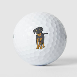 Leuke Rottweil hond golfbal Golfballen