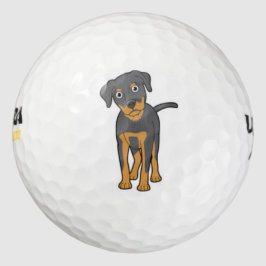 Leuke Rottweil hond golfbal Golfballen