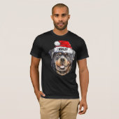 Leuke Rottweiler Christmas Pet Dog Big T-shirt (Voorkant volledig)