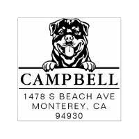 Leuke Rottweiler Custom Dog Address Stamp