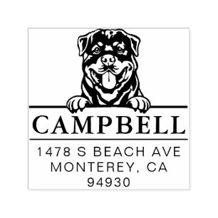 Leuke Rottweiler Custom Dog Address Stamp Zelfinktende Stempel