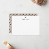 Leuke Rottweiler Hondenliefhebbers Gepersonaliseer Notitiekaartje (Voorkant / Achterkant in situ)