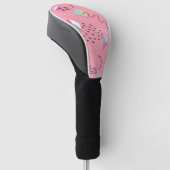 Leuke Roze 1990s Retro Graphics Golfheadcover (Schuin)