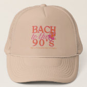 Leuke Roze 90s Retro Meidenavakantie Trucker Pet (Voorkant)