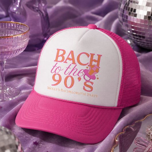 Leuke Roze 90s Retro Meidenavakantie Trucker Pet