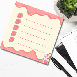 Leuke roze aardbei om te doen lijst post-it notiti post-it® notes
