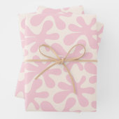 Leuke Roze Amoeba Dans Abstract Modern Pattern Inpakpapier Vel (In situ)