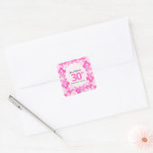 Leuke roze ballonnen Faux Glitter 30ste verjaardag Vierkante Sticker (Envelop)