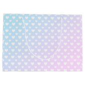 Leuke Roze Blau Witte Hartjes Groot Cadeauzakje (Achterkant)