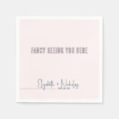 Leuke roze & blauwe bruiloft servetten (Voorkant)