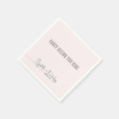 Leuke roze & blauwe bruiloft servetten (Hoek)