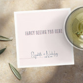 Leuke roze & blauwe bruiloft servetten