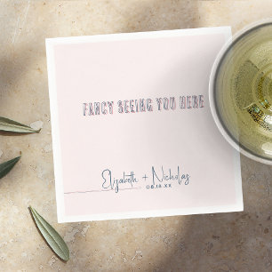 Leuke roze & blauwe bruiloft servetten