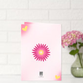 Leuke Roze Bloem Hart Moederdag Kind Maatwerk Kaart