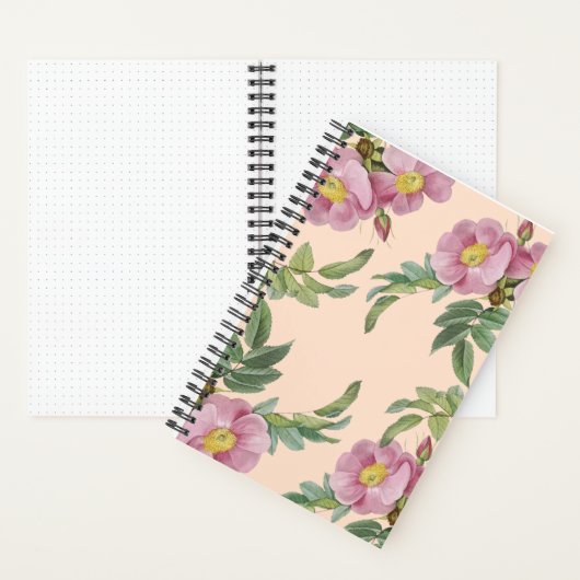 Leuke roze bloemen modern notitieboek (Binnen)