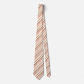Leuke roze bruine strepen stropdas (Voorkant)