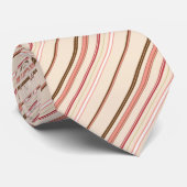 Leuke roze bruine strepen stropdas (Opgerold)