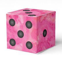 Leuke roze Bunco Dice Party Favor Box